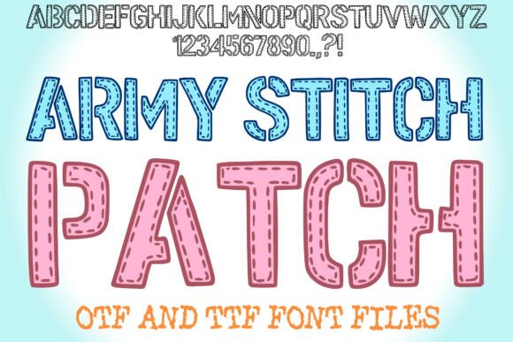 Army Stitch Patch Font for Bold Campaign Headlines