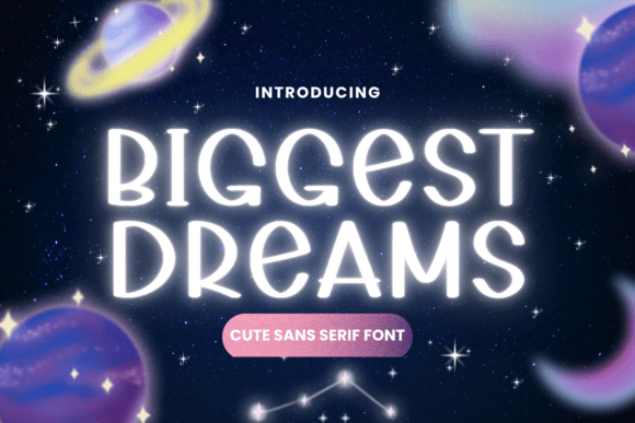 Biggest Dreams Typeface for Editorial Design