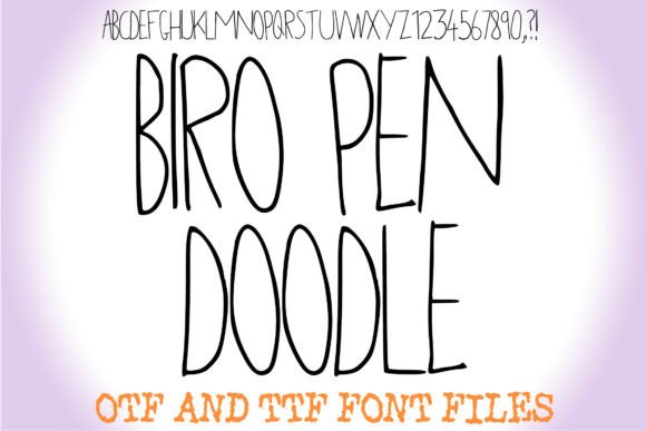 Biro Pen Doodle: Authentic Handwritten Font for Makers
