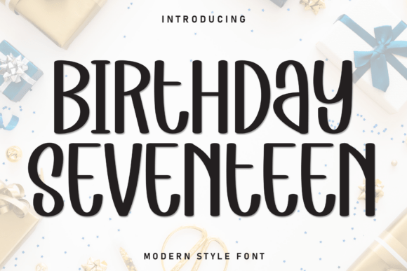 Birthday Seventeen Handwritten Display Font for Makers
