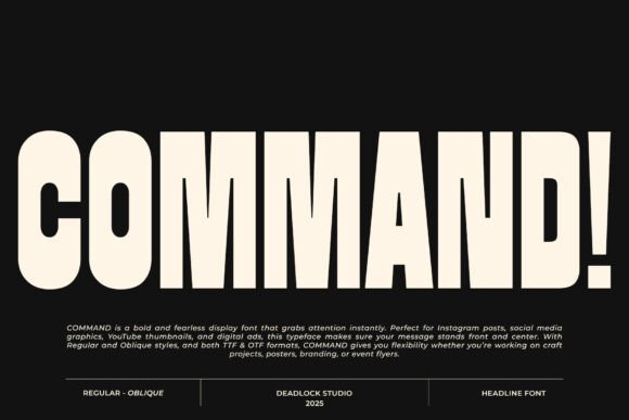 Command: A Bold Display Font for Web Design