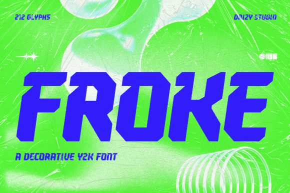 Froke: A Bold Y2K Display Font for Modern Brands