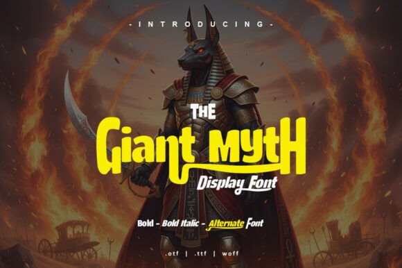 Giant Myth Display Font for Bold Maker Designs