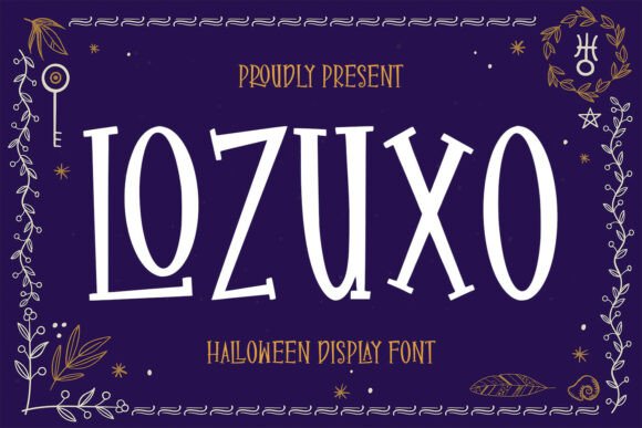 Lozuxo Display Font for Spooky Web Design