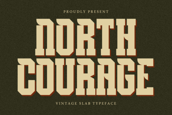 North Courage Typeface for Retro Branding