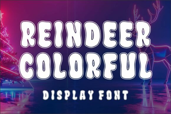 Reindeer Colorful Font for Festive Branding