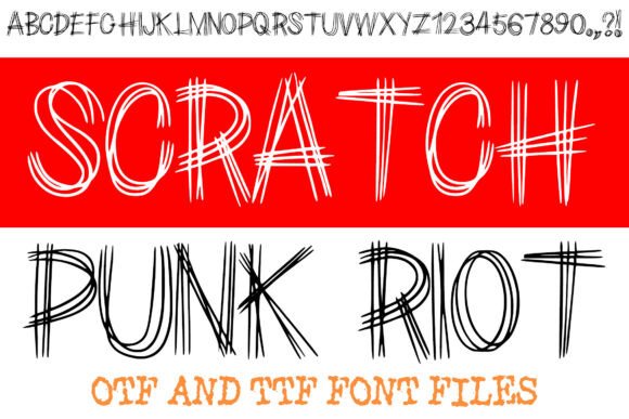 Scratch Punk Riot: A Bold Display Font for Makers