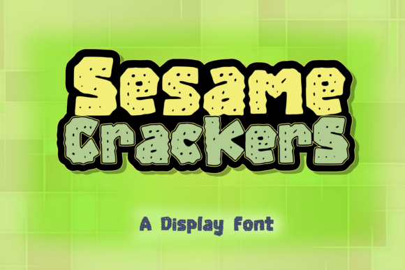 Sesame Crackers: A Playful Display Font for Crafters