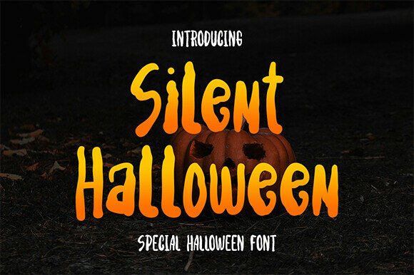 Silent Halloween Display Font for Web Design