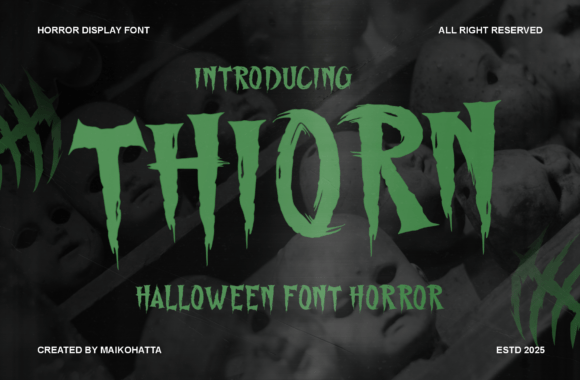 Thiorn Typeface for Bold Horror Web Design