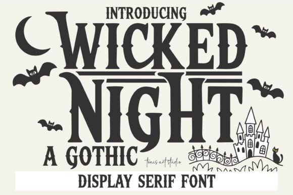 Wicked Night Font for Bold Craft Designs