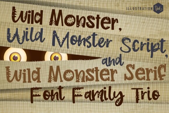 Wild Monster Trio: A Playful Display Font for Bold Brands